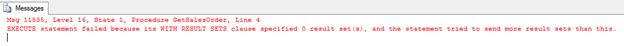 EXECUTE Statement WITH RESULT SETS NONE Option
